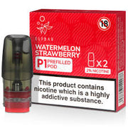 Elf Bar Mate P1 prefilled pod in Watermelon Strawberry flavor, blending juicy watermelon with sweet ripe strawberry, designed for use with the Elf Bar Mate device to deliver a smooth, fruity, and refreshing vaping experience